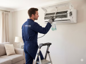 İstanbul profesyonel klima servisi tarafından yapılan detaylı iç ünite klima bakımı ve ilaçlı petek temizliği